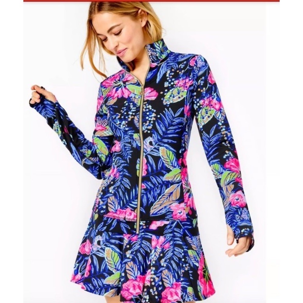 LILLY PULITZER Size Small  BRITTANA JACKET *EARNED STRIPES* UPF 50+ Vacation
